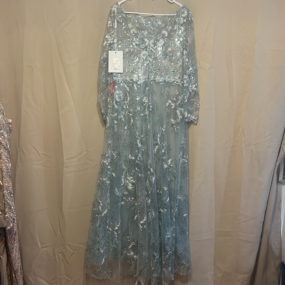 Mac Duggal 67498 NWT Bateau Neckline Floral Dress - Picture 8 of 14